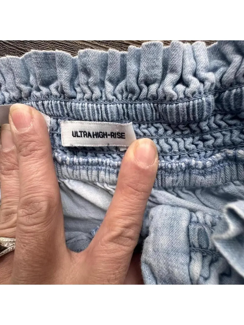 Hollister Co. Women's Grey and Blue Shorts